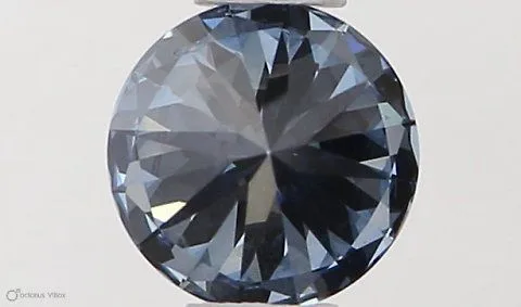 0.31ct ROUND Fancy Vivid Blue VS1 Coloured Lab diamond