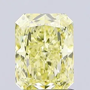 1.11ct RADIANT Fancy Intense Yellow VVS2 Coloured Lab diamond