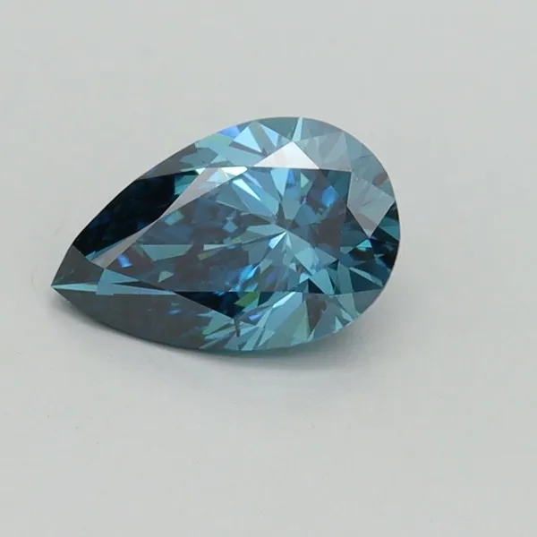 0.69ct PEAR Fancy Vivid Blue VS1 Coloured Lab diamond