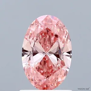 1.05ct OVAL Fancy Vivid Pink VS1 Coloured Lab diamond