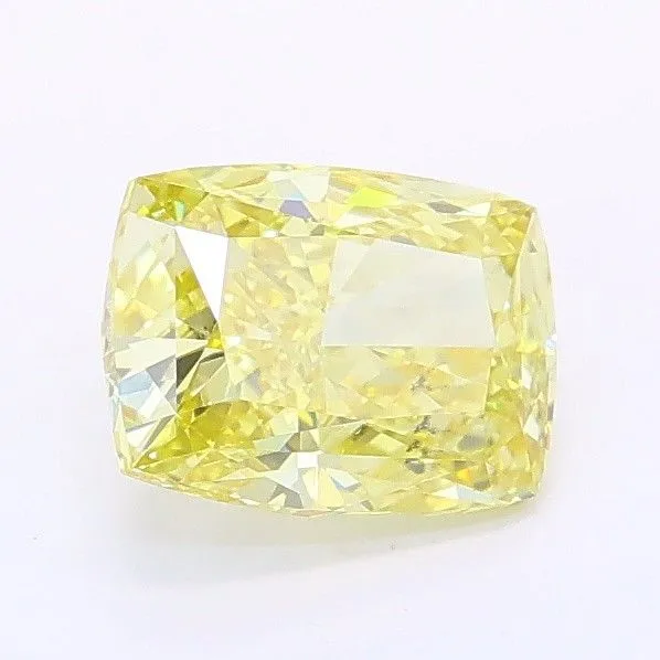 1.04ct CUSHION Fancy Intense Yellow SI1 Coloured Lab diamond
