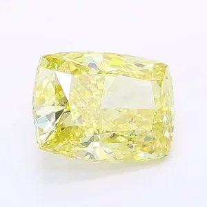 1.04ct CUSHION Fancy Intense Yellow SI1 Coloured Lab diamond