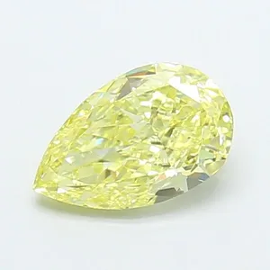 0.92ct PEAR Fancy Intense Yellow VS1 Coloured Lab diamond