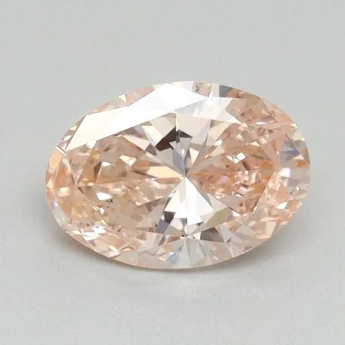 0.72ct OVAL Fancy Intense Pink VS2 Coloured Lab diamond