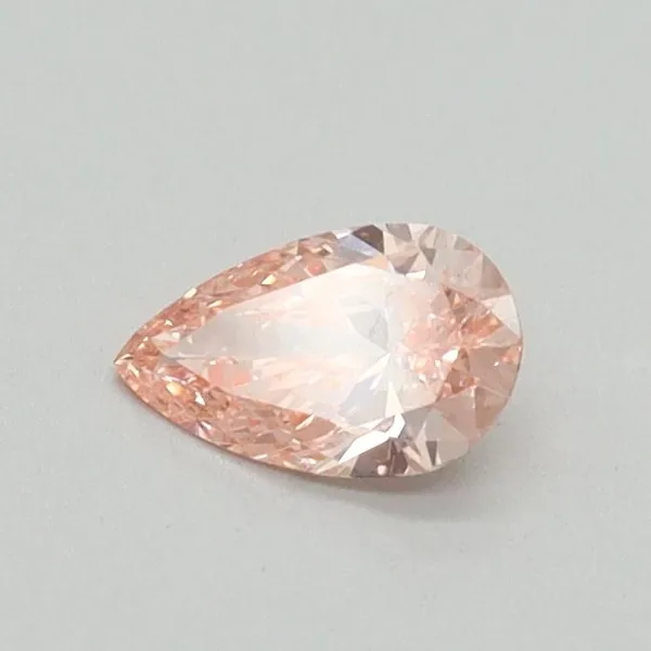 0.3ct PEAR Fancy Vivid Pink VVS2 Coloured Lab diamond