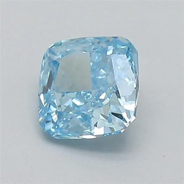0.35ct CUSHION Fancy Vivid Blue VVS1 Coloured Lab diamond
