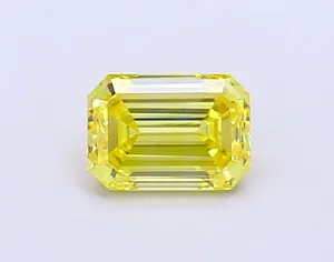 1.02ct EMERALD Fancy Vivid Yellow VVS1 Coloured Lab diamond