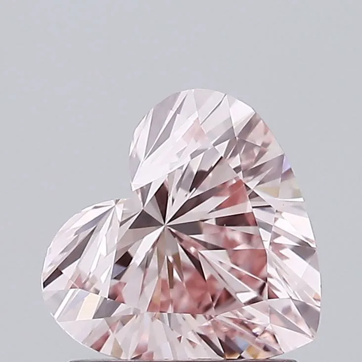 1.10ct HEART Fancy Brownish Pink VVS2 Coloured Lab diamond