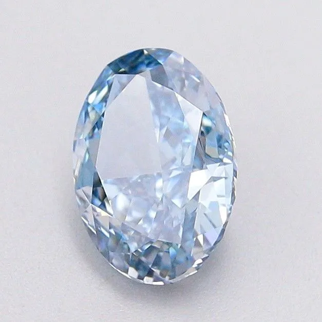 1.06ct OVAL Fancy Vivid Blue VVS2 Coloured Lab diamond