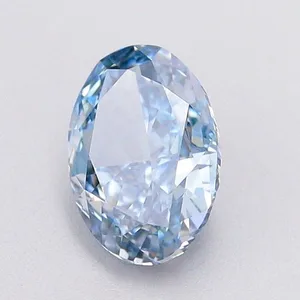 1.06ct OVAL Fancy Vivid Blue VVS2 Coloured Lab diamond