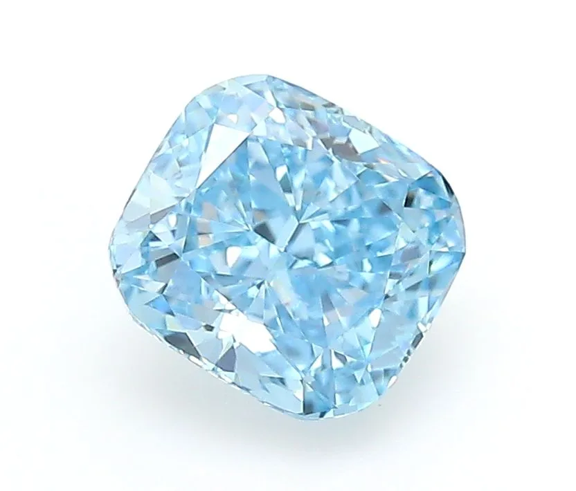 1.06ct CUSHION Fancy Vivid Blue VVS2 Coloured Lab diamond