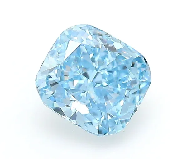 1.06ct CUSHION Fancy Vivid Blue VVS2 Coloured Lab diamond