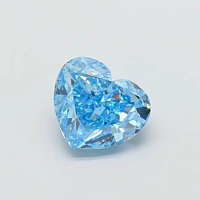 1.51ct HEART Fancy Vivid Blue VS2 Coloured Lab diamond