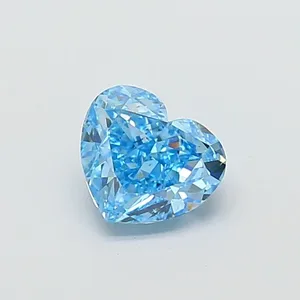 1.51ct HEART Fancy Vivid Blue VS2 Coloured Lab diamond
