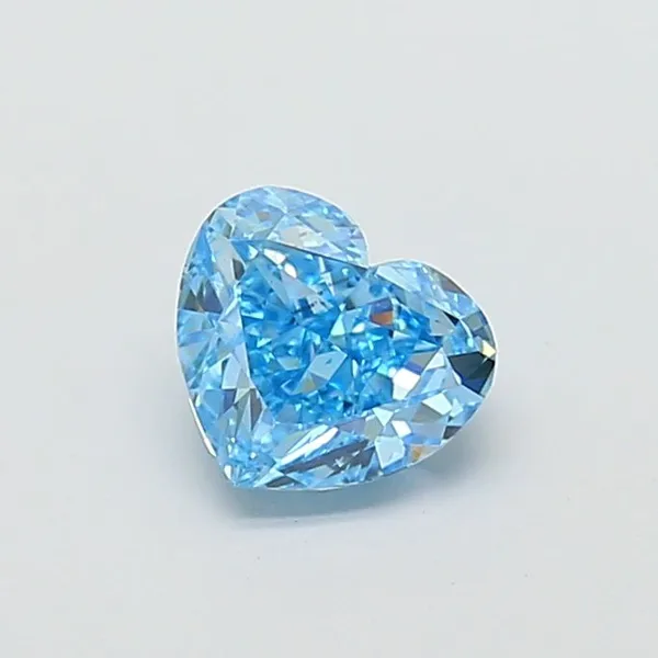 1.51ct HEART Fancy Vivid Blue VS2 Coloured Lab diamond