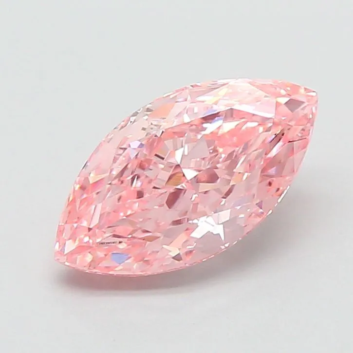 1.69ct MARQUISE Fancy Vivid Pink VVS2 Coloured Lab diamond
