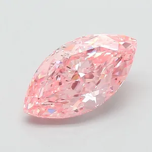 1.69ct MARQUISE Fancy Vivid Pink VVS2 Coloured Lab diamond