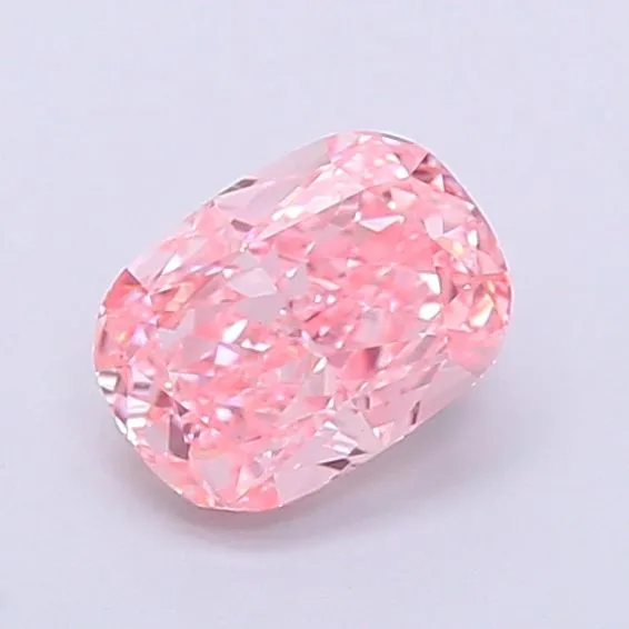 0.90ct CUSHION Fancy Vivid Pink VS1 Coloured Lab diamond