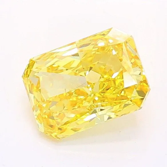 1.03ct RADIANT Fancy Vivid Yellow VS1 Coloured Lab diamond