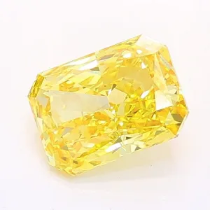 1.03ct RADIANT Fancy Vivid Yellow VS1 Coloured Lab diamond