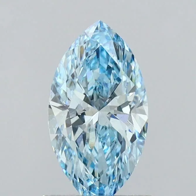 1.00ct MARQUISE Fancy Vivid Blue VS1 Coloured Lab diamond