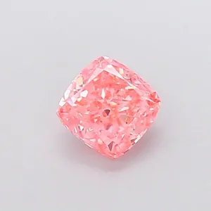 1ct CUSHION Fancy Vivid Pink VS2 Coloured Lab diamond