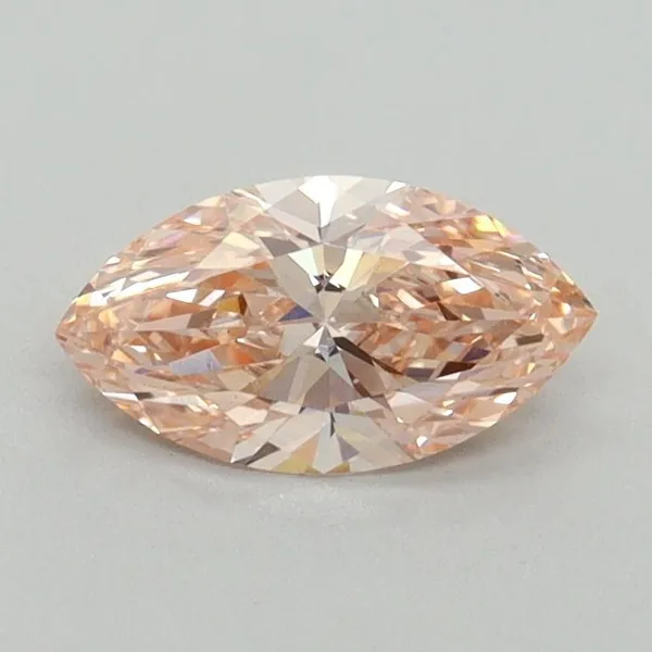 0.7ct MARQUISE Fancy Vivid Pink VS2 Coloured Lab diamond