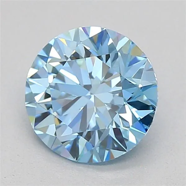 0.7ct ROUND Fancy Vivid Blue VS1 Coloured Lab diamond