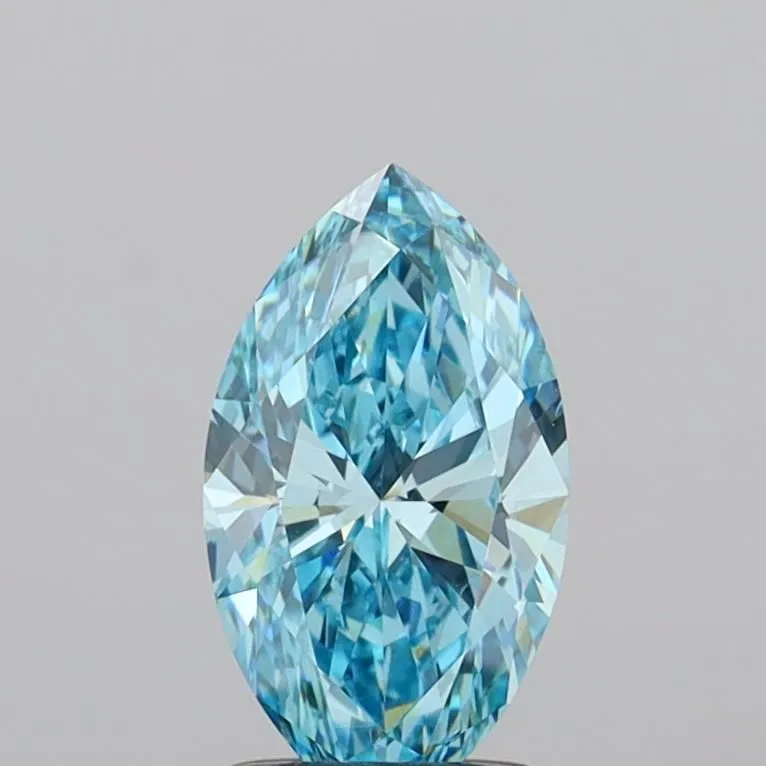 1.40ct MARQUISE Fancy Vivid Blue VVS1 Coloured Lab diamond