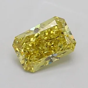 1.19ct RADIANT Fancy Vivid Yellow VS2 Coloured Lab diamond