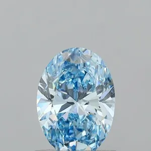 1.04ct OVAL Fancy Vivid Blue VS1 Coloured Lab diamond