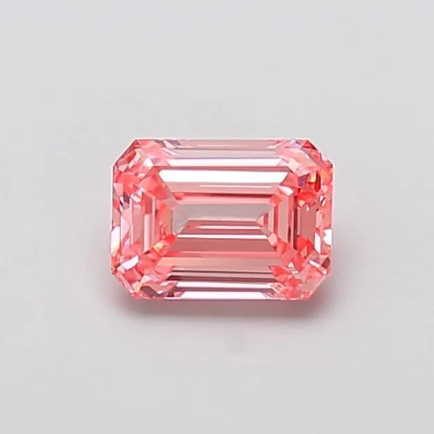 1.00ct EMERALD Fancy Vivid Pink VVS2 Coloured Lab diamond