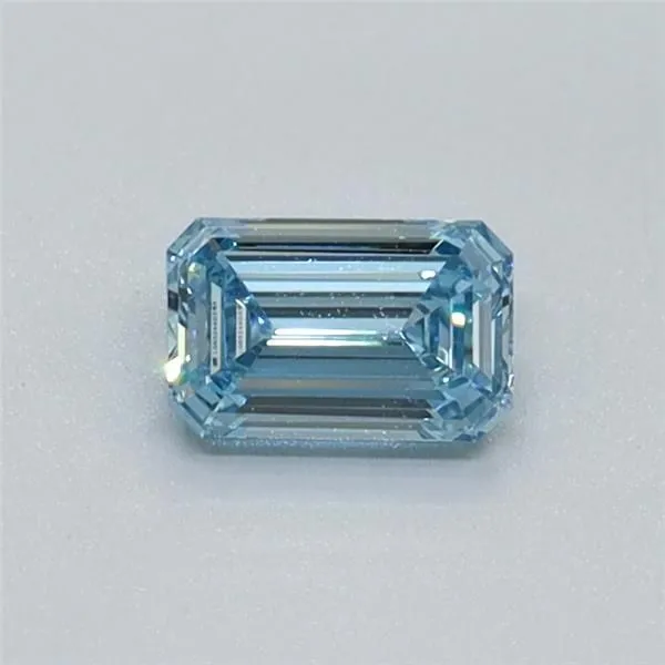 0.30ct EMERALD Fancy Vivid Blue VS2 Coloured Lab diamond