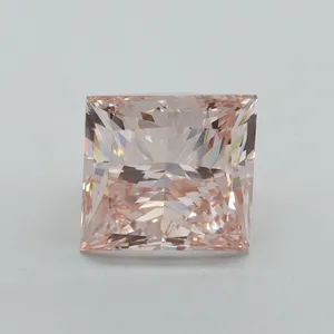 5.01ct PRINCESS Fancy Intense Pink VS1 Coloured Lab diamond