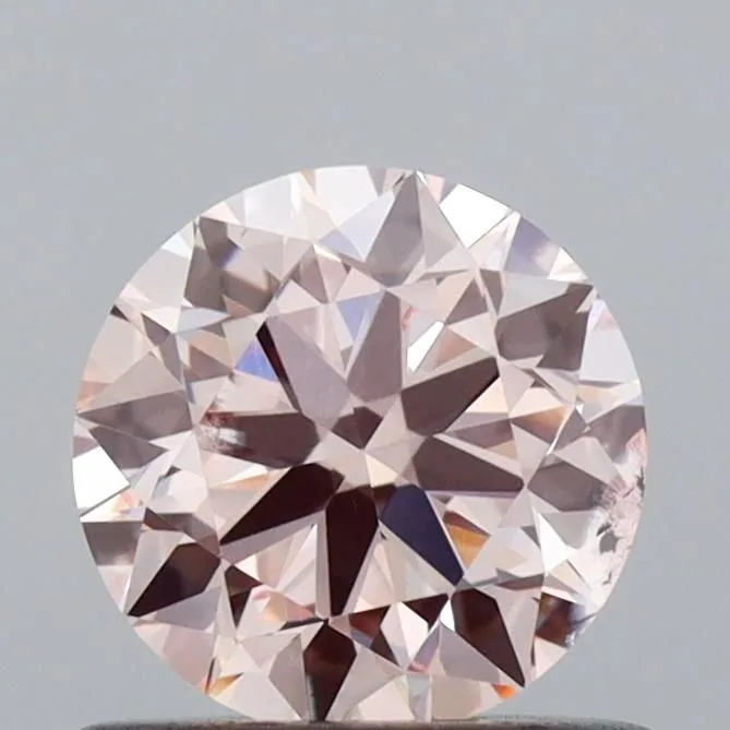 0.70ct ROUND Fancy Pink SI2 Coloured Lab diamond