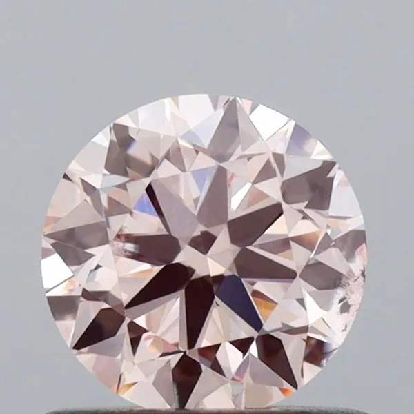 0.7ct ROUND Fancy Pink SI2 Coloured Lab diamond