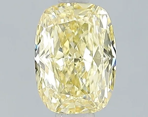 1.18ct CUSHION Fancy Intense Yellow VVS2 Coloured Lab diamond