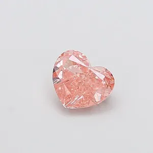 1.01ct HEART Fancy Intense Brownish Pink VVS2 Coloured Lab diamond
