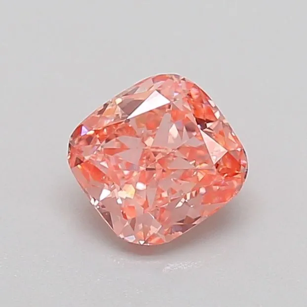 0.75ct CUSHION Fancy Vivid Pink SI1 Coloured Lab diamond
