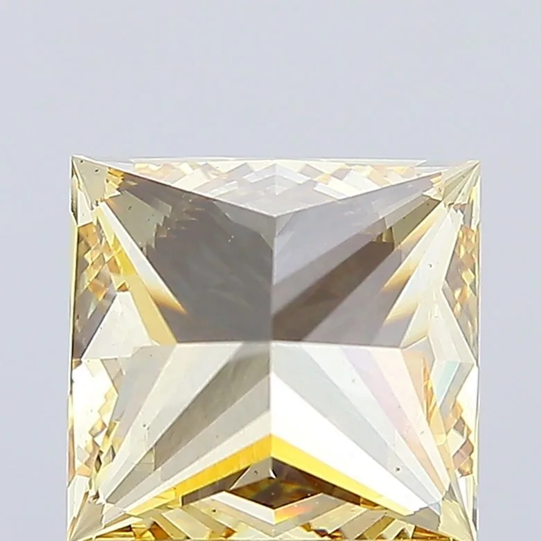 3.51ct PRINCESS Fancy Intense Yellow VS2 Coloured Lab diamond