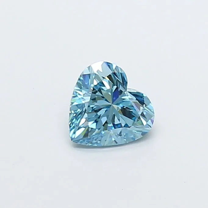0.88ct HEART Fancy Vivid Blue VS1 Coloured Lab diamond