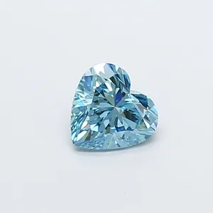 0.88ct HEART Fancy Vivid Blue VS1 Coloured Lab diamond