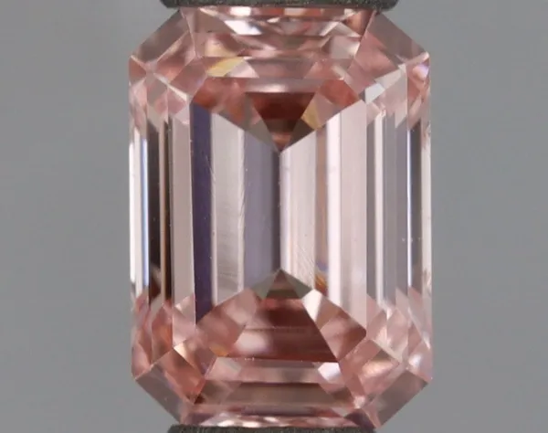 0.51ct EMERALD Fancy Intense Pink VS1 Coloured Lab diamond