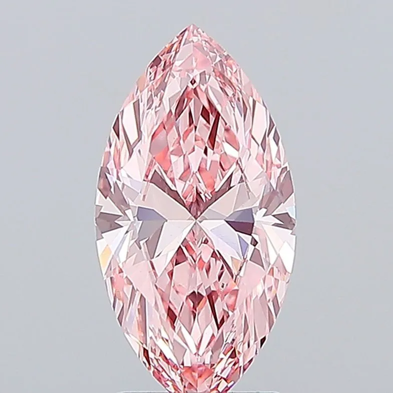 2.54ct MARQUISE Fancy Vivid Pink VS1 Coloured Lab diamond