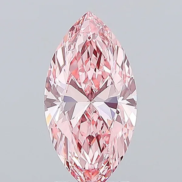 2.54ct MARQUISE Fancy Vivid Pink VS1 Coloured Lab diamond