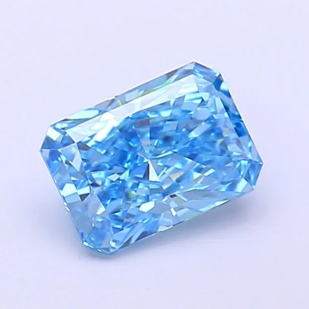 1.08ct RADIANT Fancy Vivid Blue VS1 Coloured Lab diamond