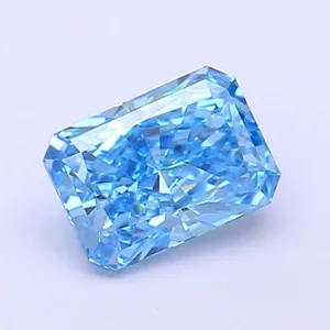 1.08ct RADIANT Fancy Vivid Blue VS1 Coloured Lab diamond
