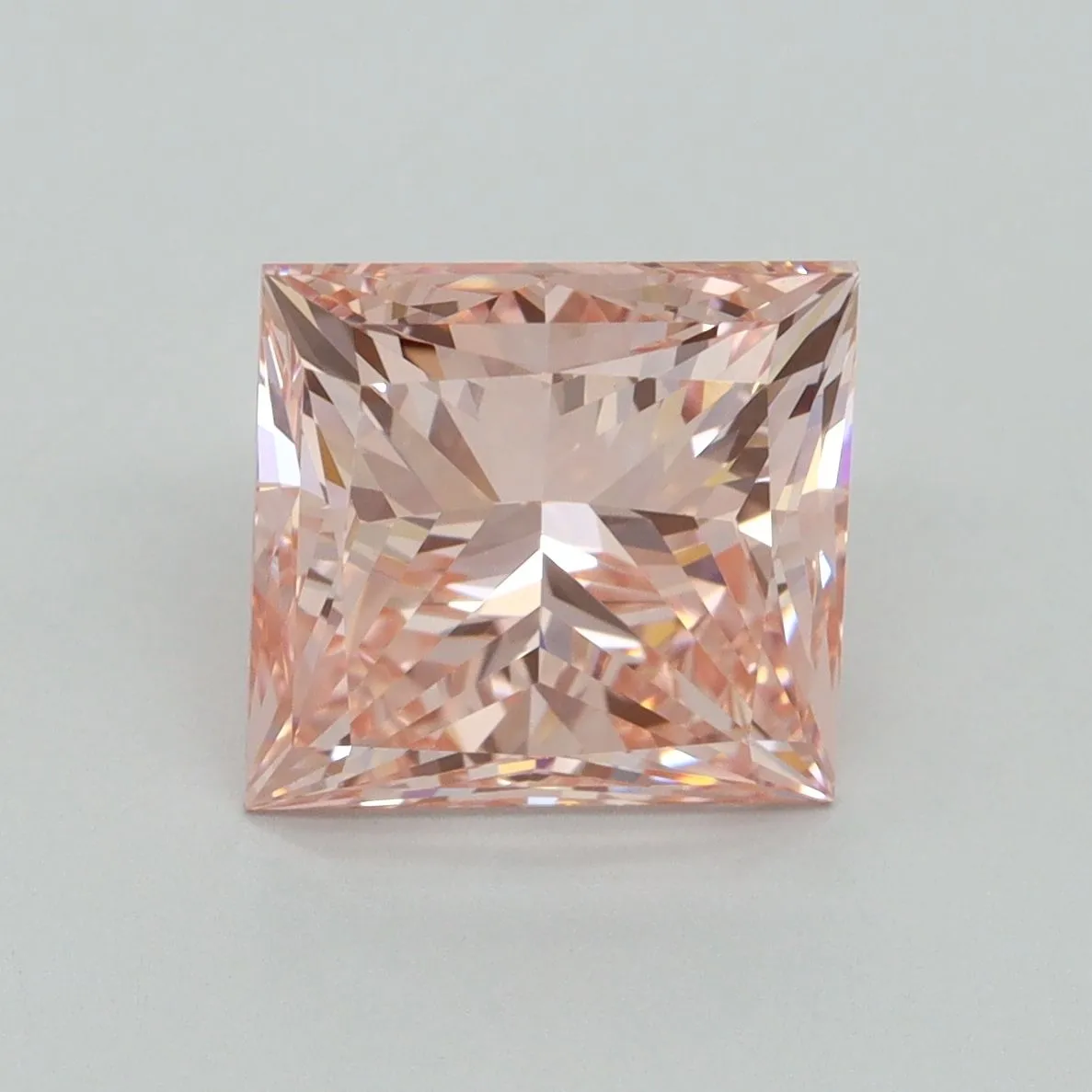 4.02ct PRINCESS Fancy Intense Pink VS1 Coloured Lab diamond