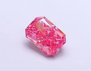 1.14ct RADIANT Fancy Vivid Pink VVS2 Coloured Lab diamond