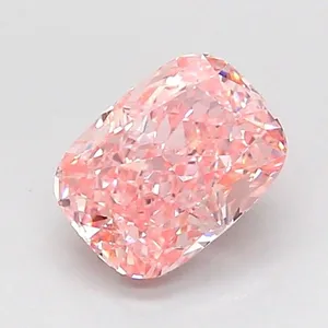 0.98ct CUSHION Fancy Vivid Pink VS2 Coloured Lab diamond